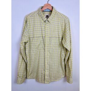 Dakota Grizzly Green Plaid Button Down Fishing Shirt‎ Vented Back M/M Medium